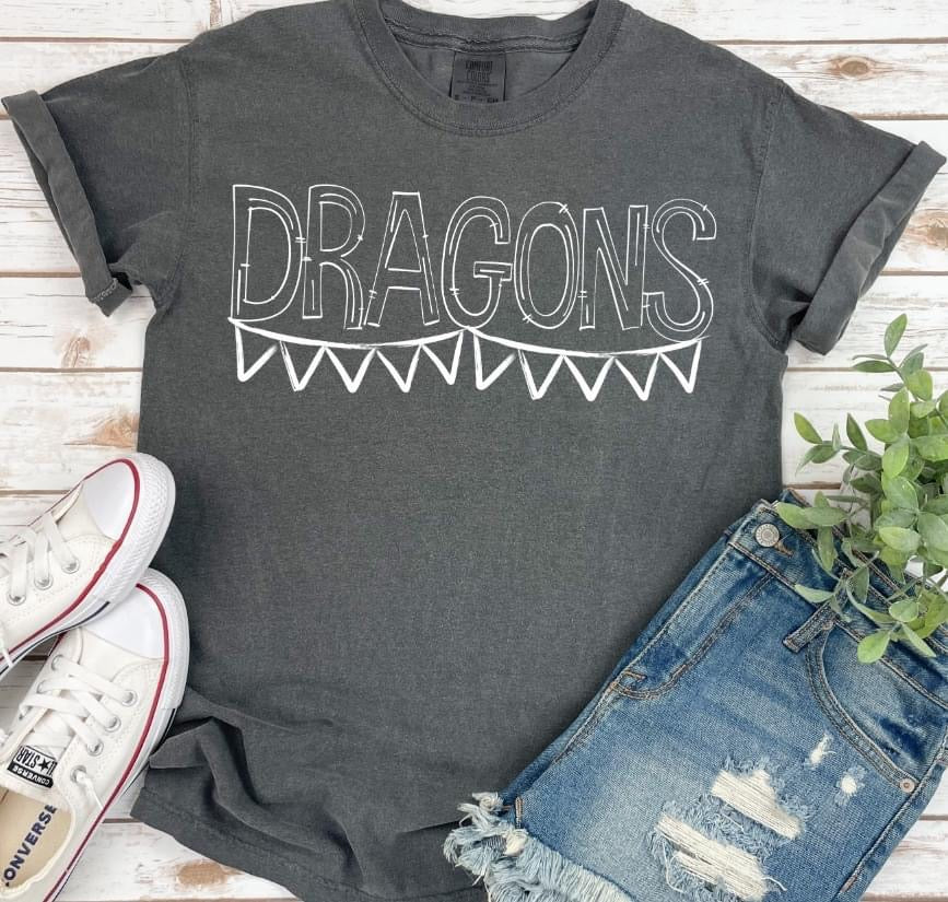 Sketchy Doodle Pennant Mascot DTF Print