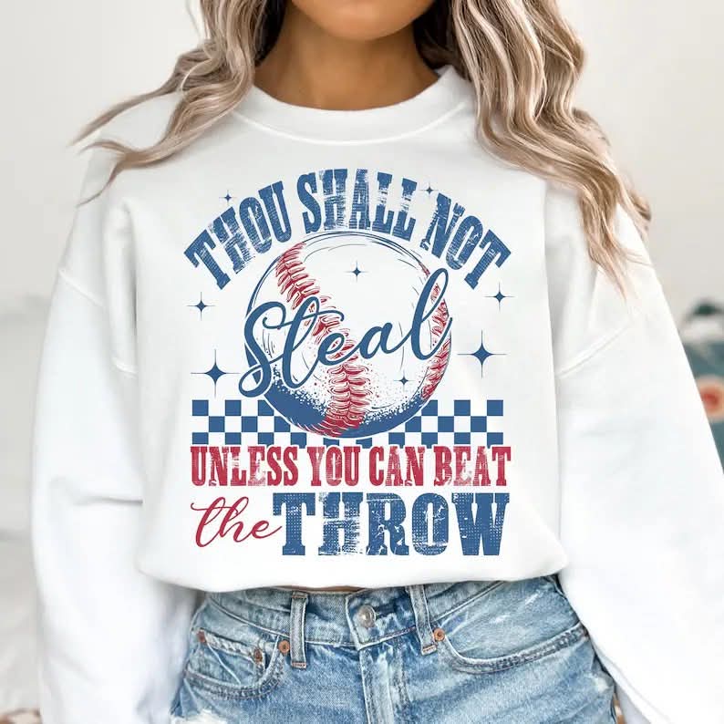 Thou Shall Not Steal GILDAN WHITE Sweatshirt