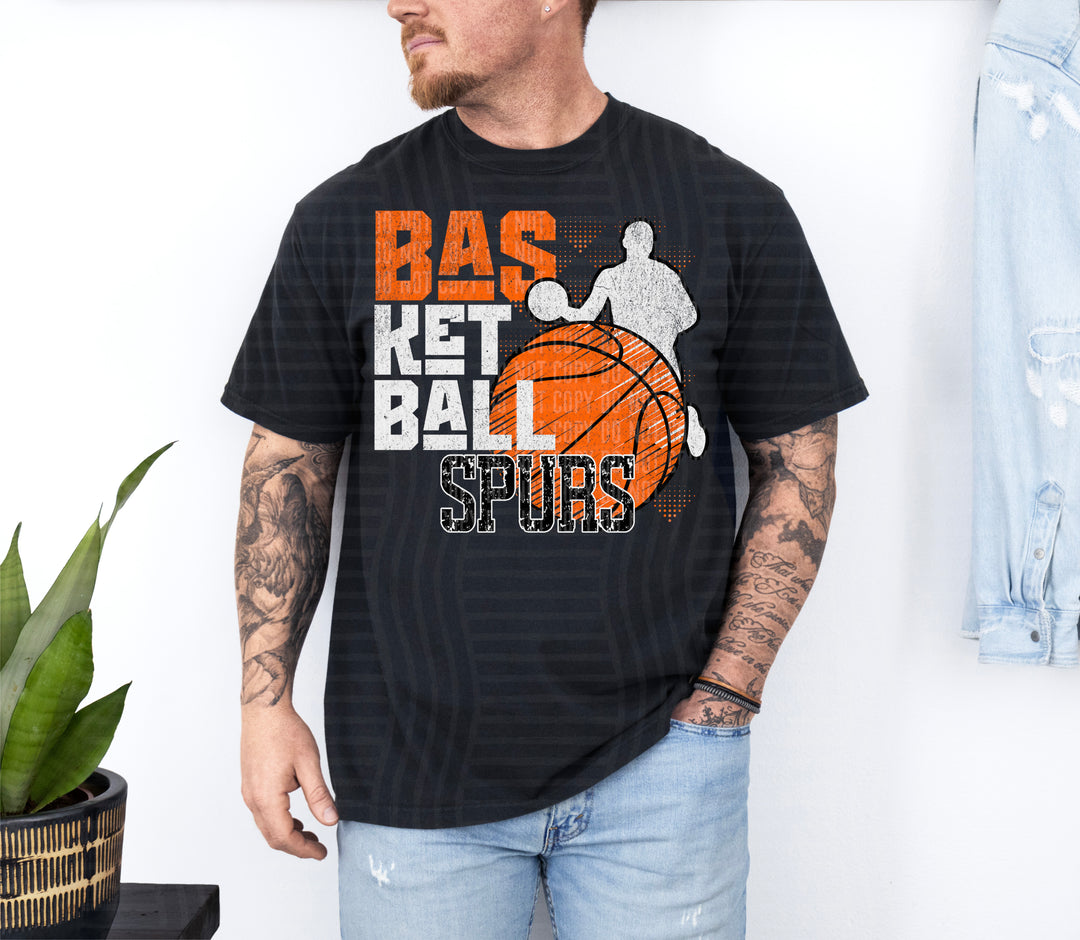 Basketball Grunge DTF Print