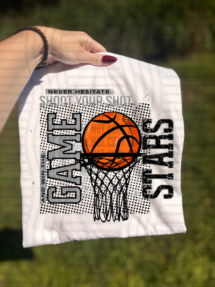 Never Hesitate Basketball DTF Print
