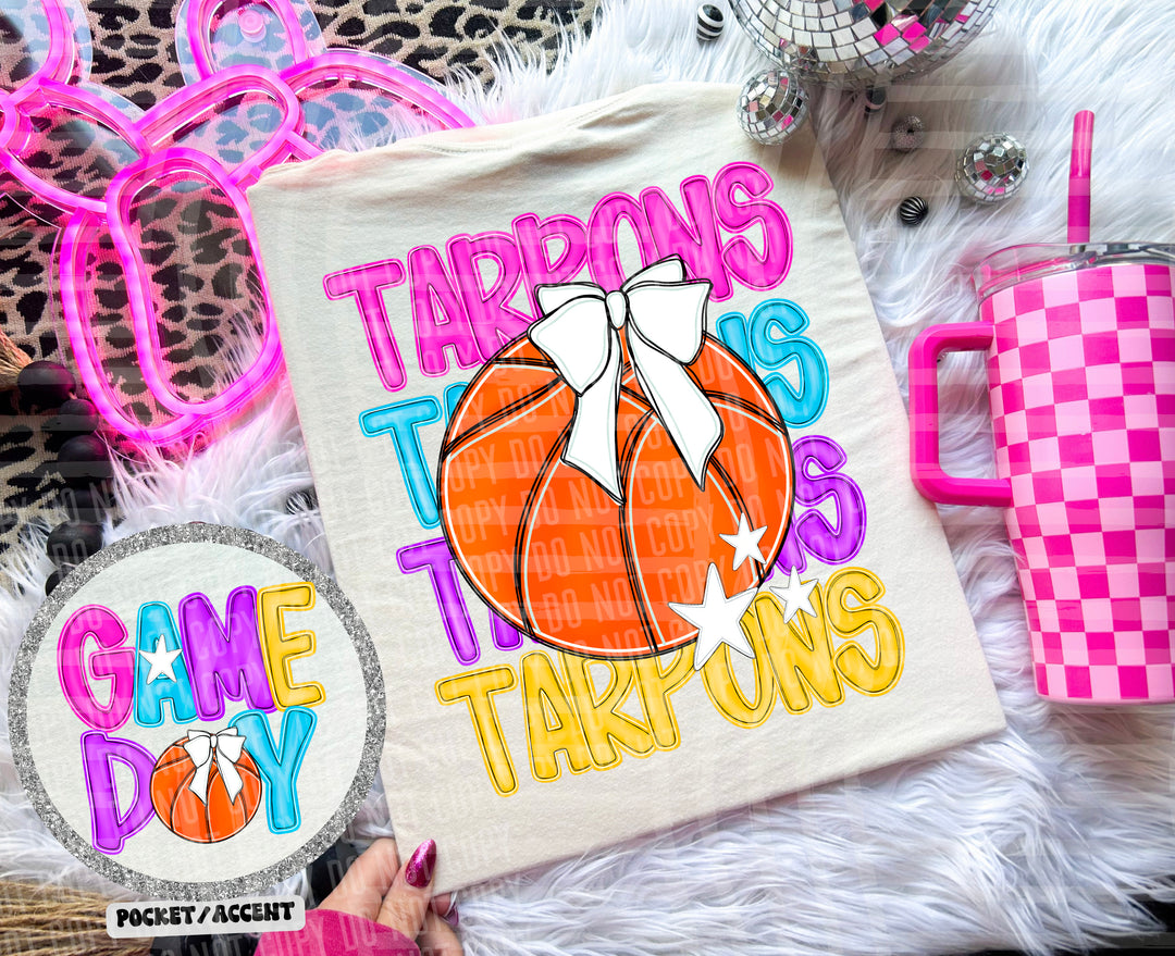 Bright Preppy Basketball DTF Print