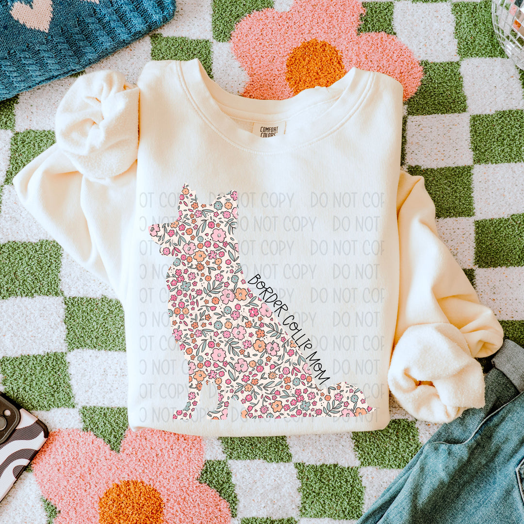 Dog Mom Floral DTF Print