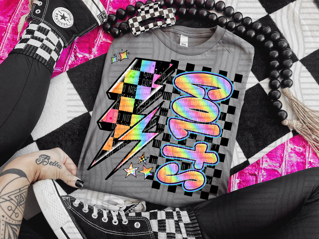 Youth Neon Side Bolt DTF Print