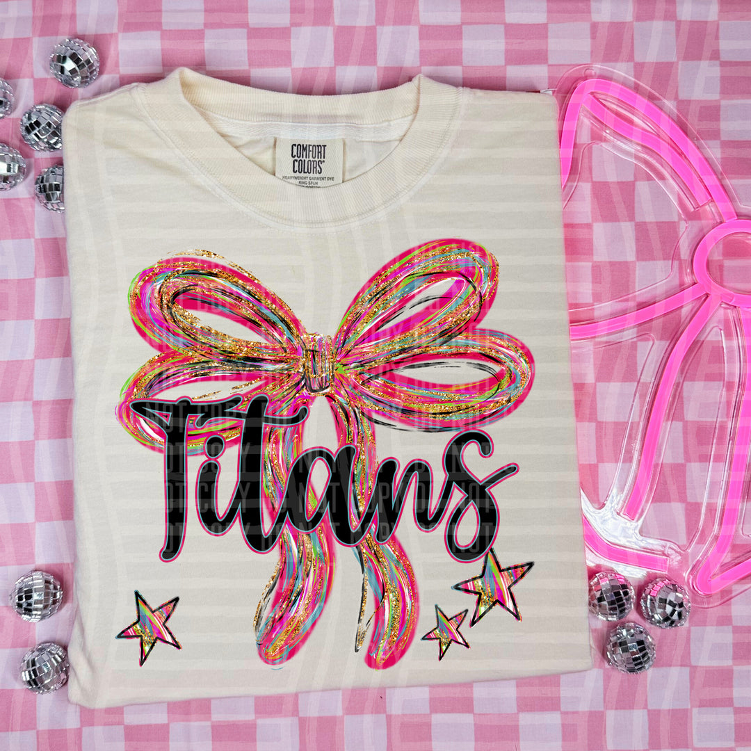 Whimsical Christmas Bows Mascots DTF Print