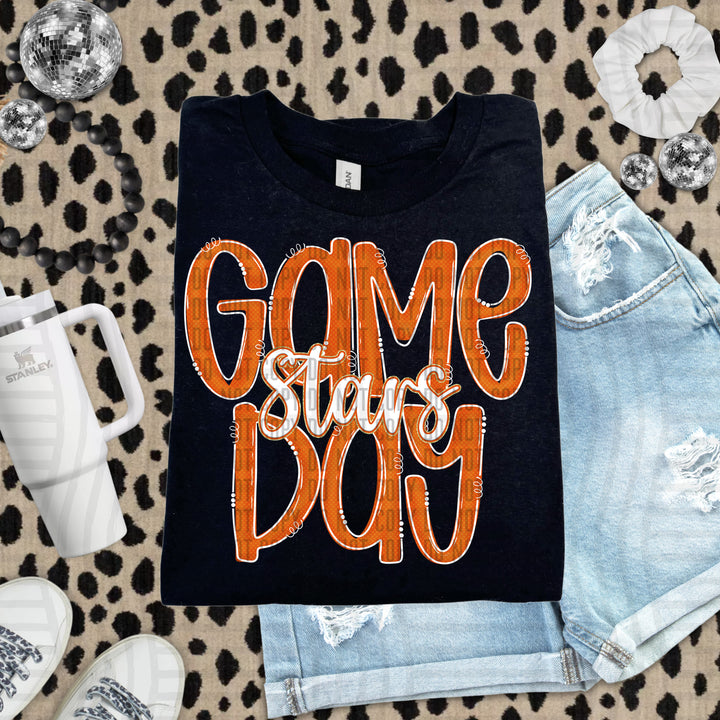 Doodle Gameday Burnt Orange DTF Print