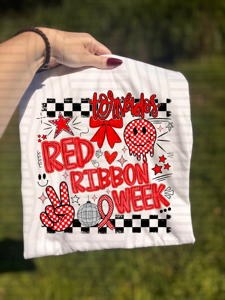 Red Ribbon DTF Print