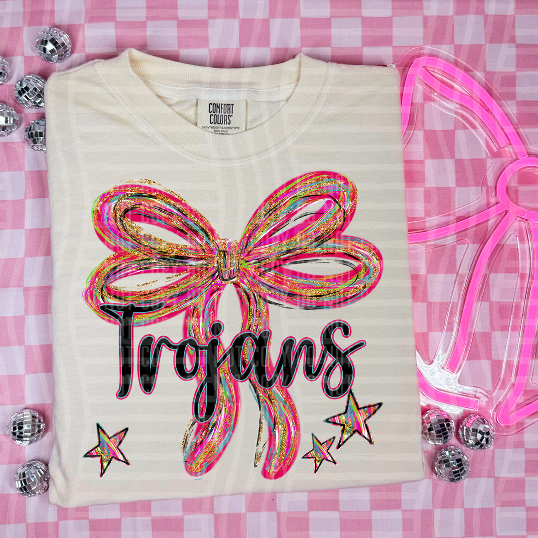 Whimsical Christmas Bows Mascots DTF Print