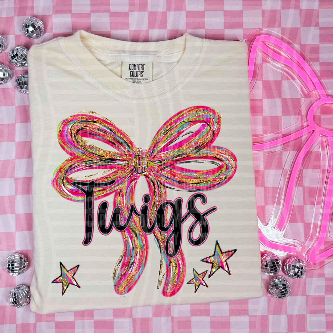 Whimsical Christmas Bows Mascots DTF Print