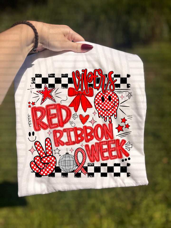 Red Ribbon DTF Print