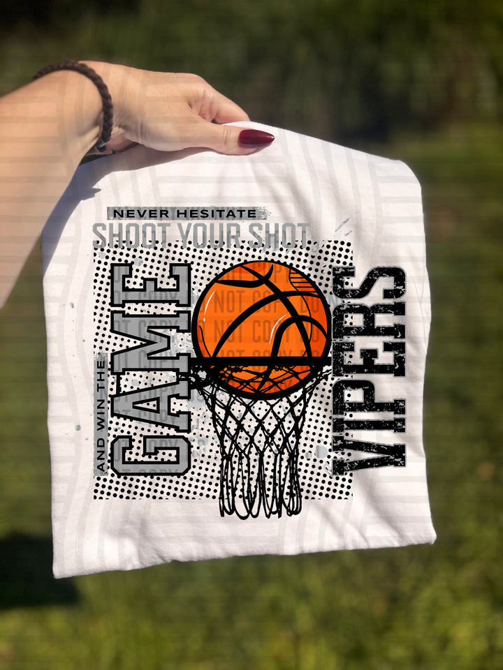 Never Hesitate Basketball DTF Print
