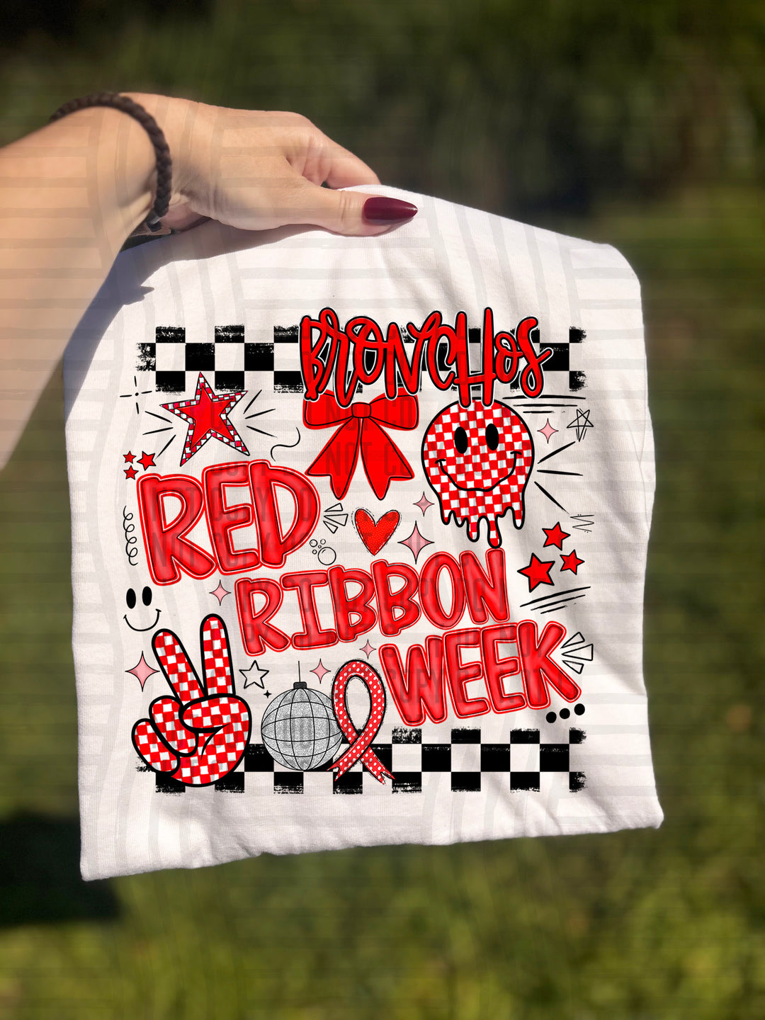 Red Ribbon DTF Print
