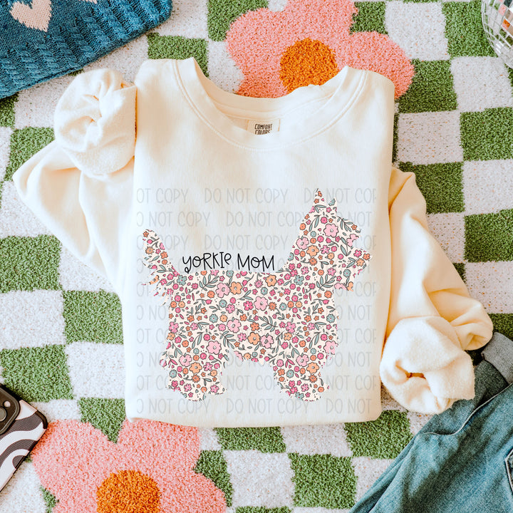Dog Mom Floral DTF Print