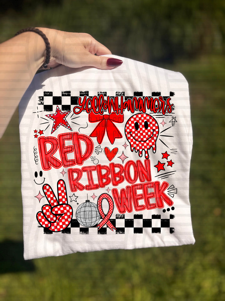Red Ribbon DTF Print