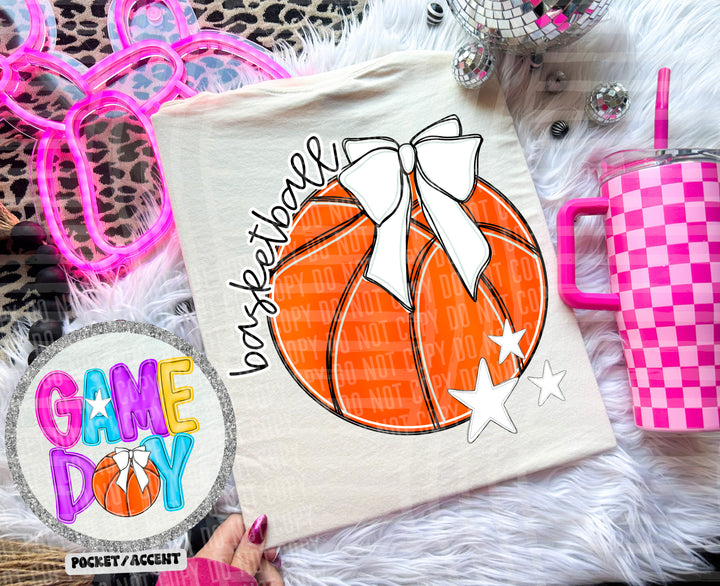 Bright Preppy Basketball DTF Print