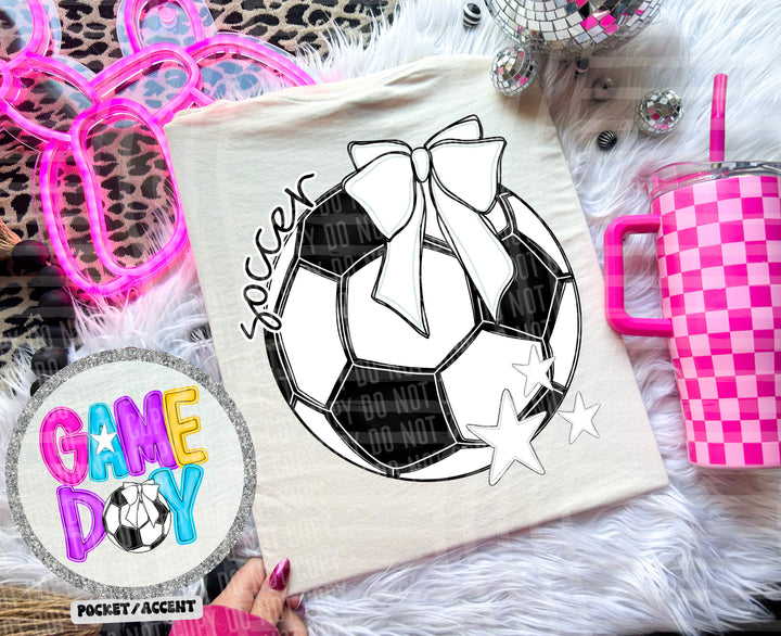 Bright Preppy Soccer DTF Print