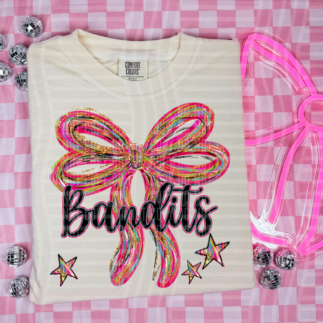 Whimsical Christmas Bows Mascots DTF Print