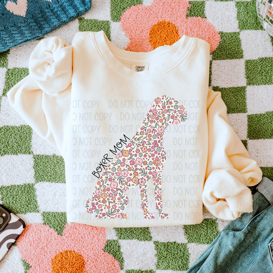 Dog Mom Floral DTF Print