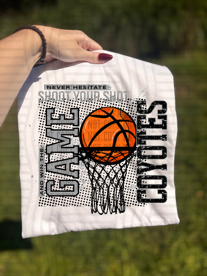 Never Hesitate Basketball DTF Print