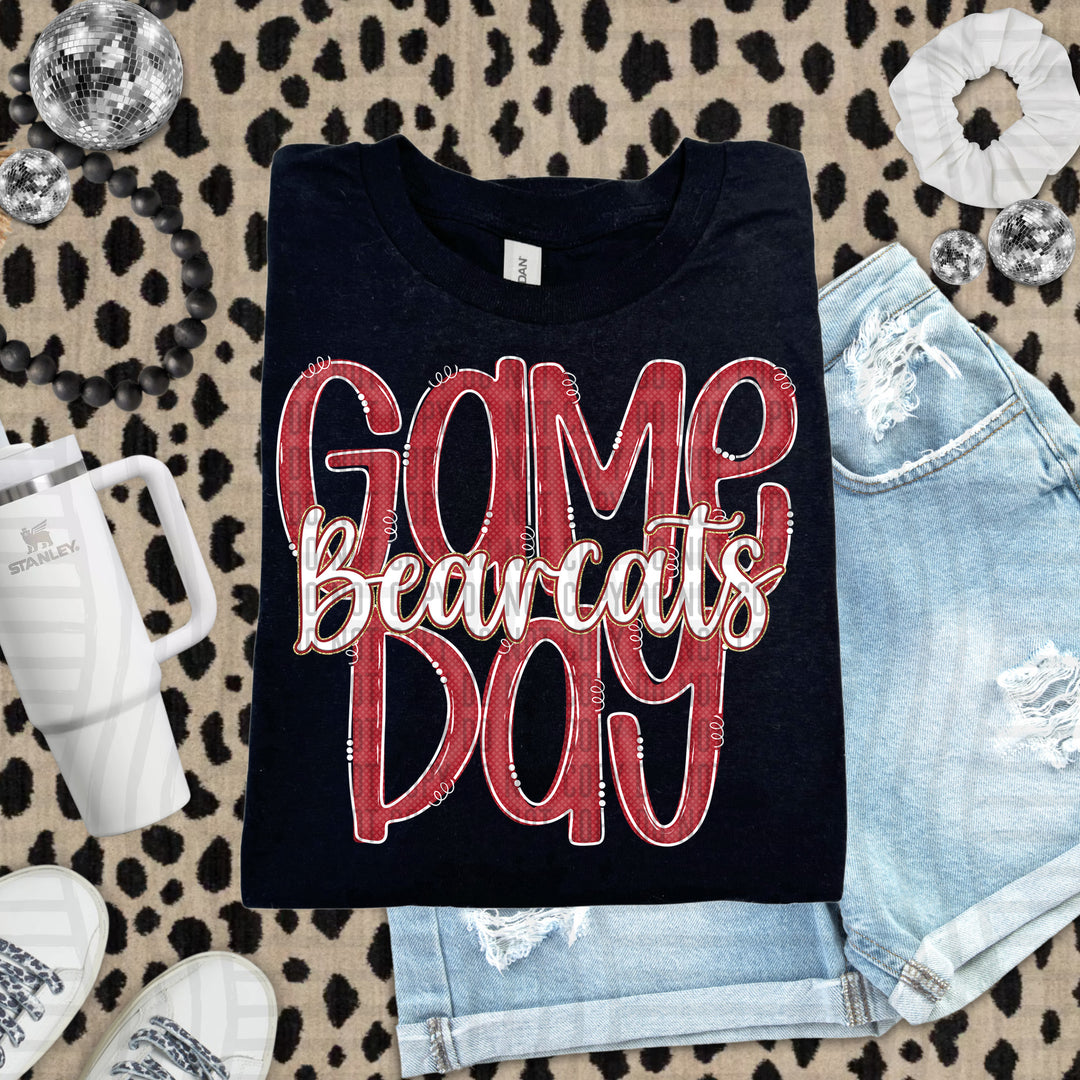 Doodle Gameday Crimson DTF Print