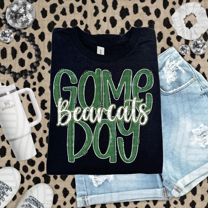 Doodle Gameday Dark Green DTF Print