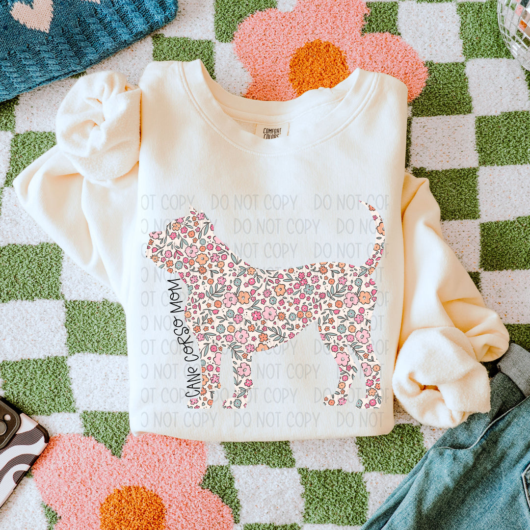 Dog Mom Floral DTF Print