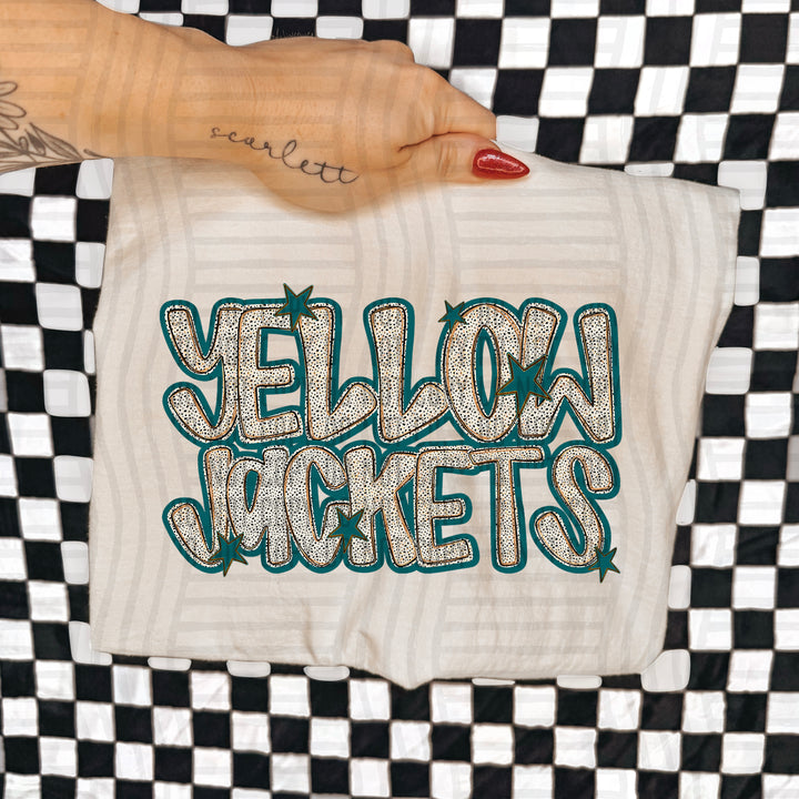 Teal Dotty DTF Print