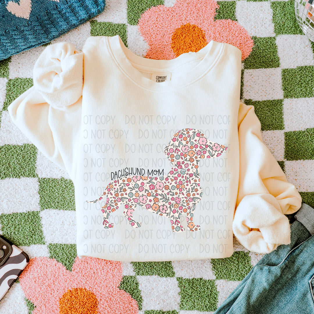 Dog Mom Floral DTF Print