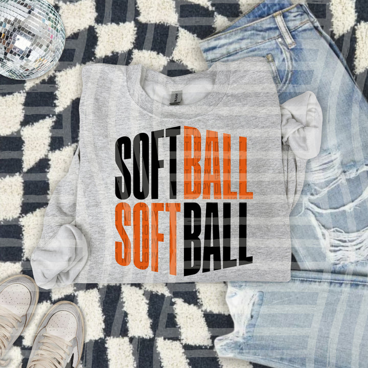 Softball Word Art DTF Print