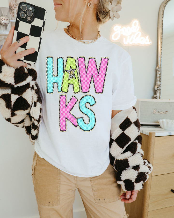 YOUTH Bright Checks DTF Print