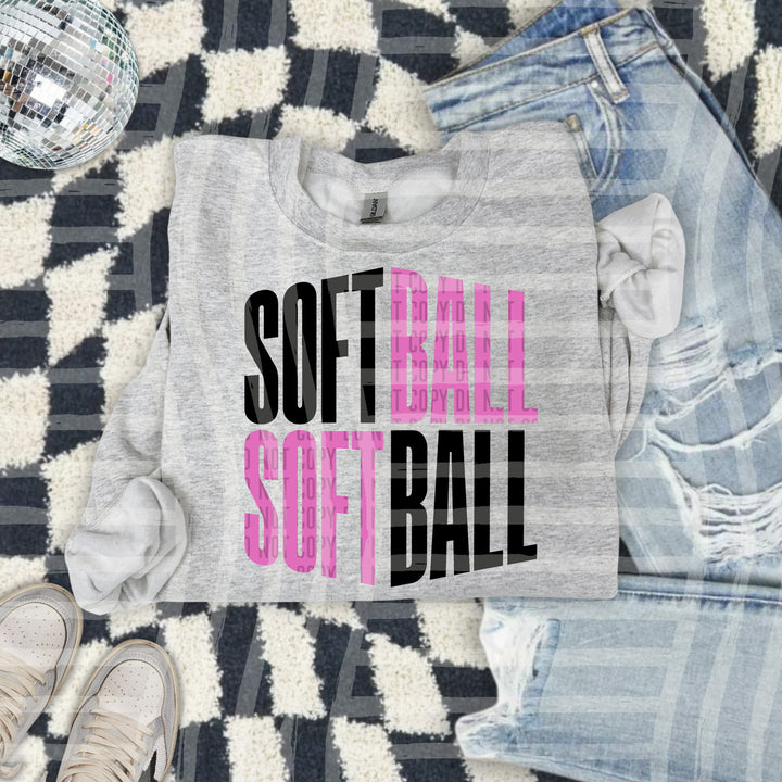 Softball Word Art DTF Print