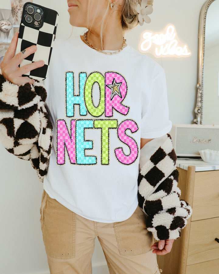 YOUTH Bright Checks DTF Print