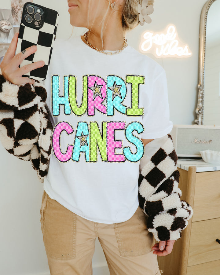 YOUTH Bright Checks DTF Print