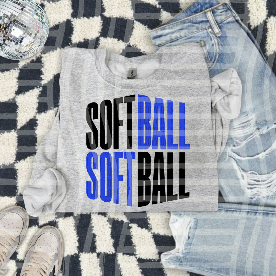 Softball Word Art DTF Print