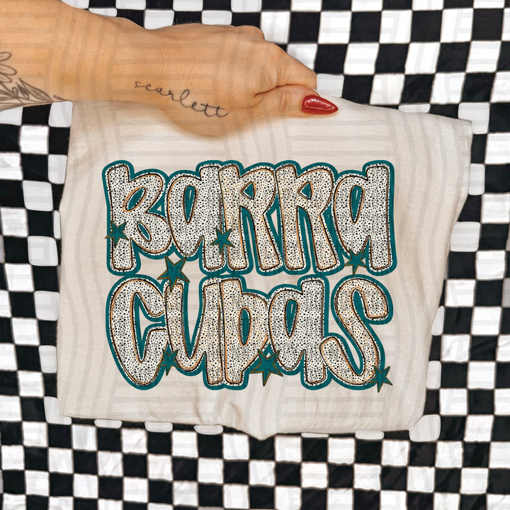 Teal Dotty DTF Print