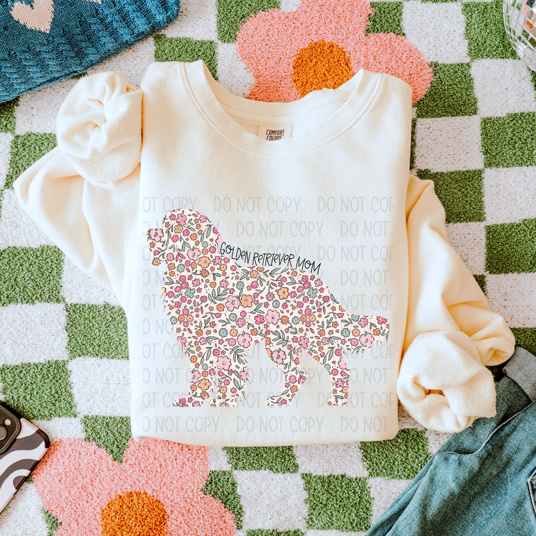 Dog Mom Floral DTF Print