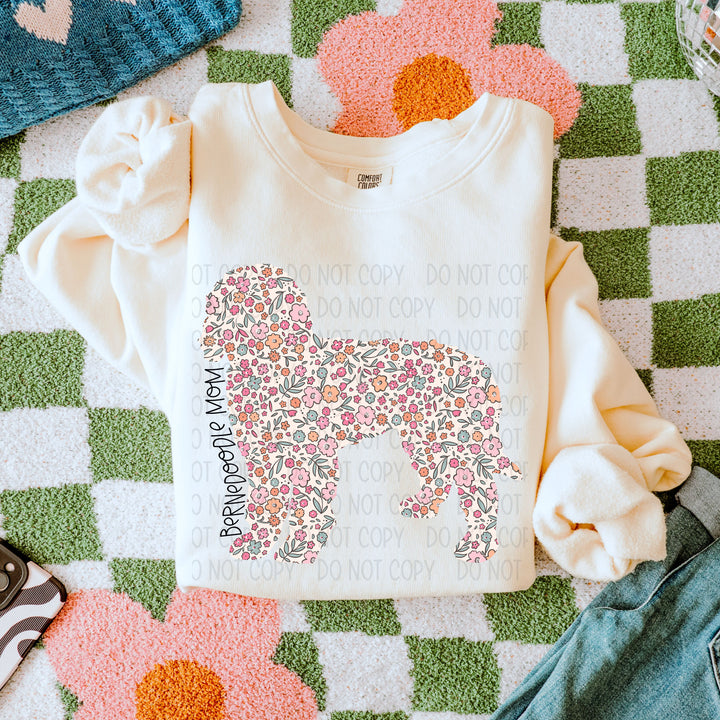 Dog Mom Floral DTF Print