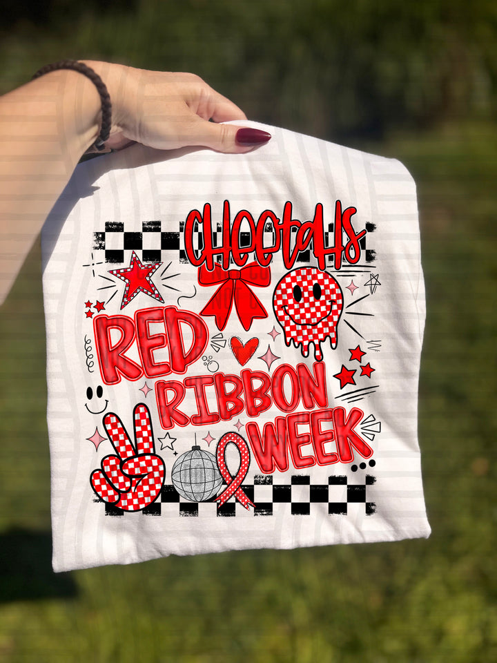 Red Ribbon DTF Print