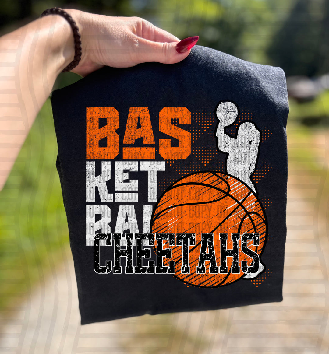Girls Basketball Grunge DTF Print