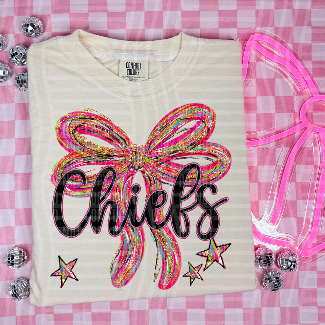 Whimsical Christmas Bows Mascots DTF Print