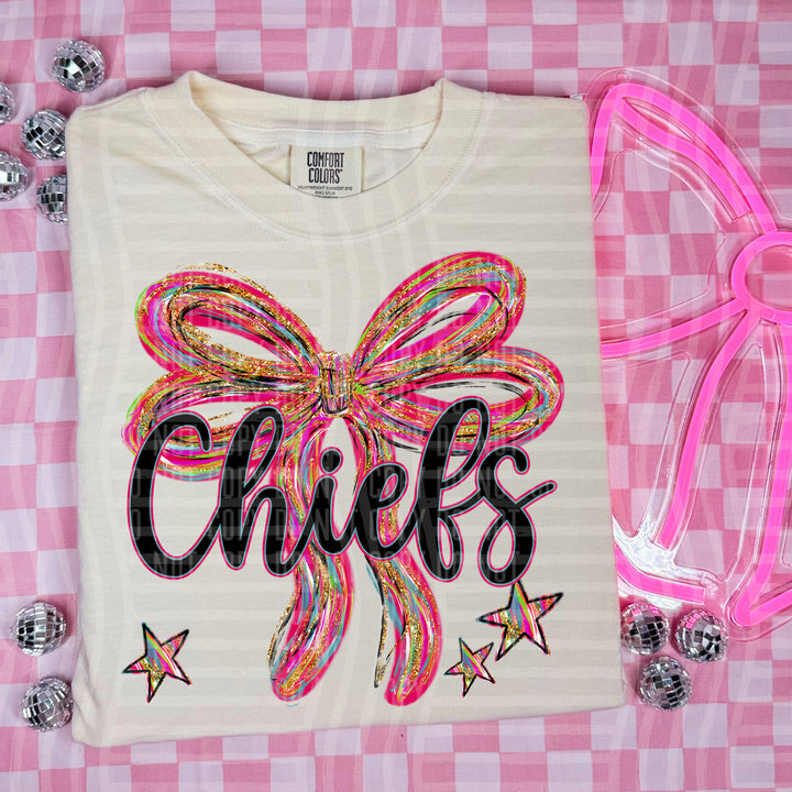 Whimsical Christmas Bows Mascots DTF Print