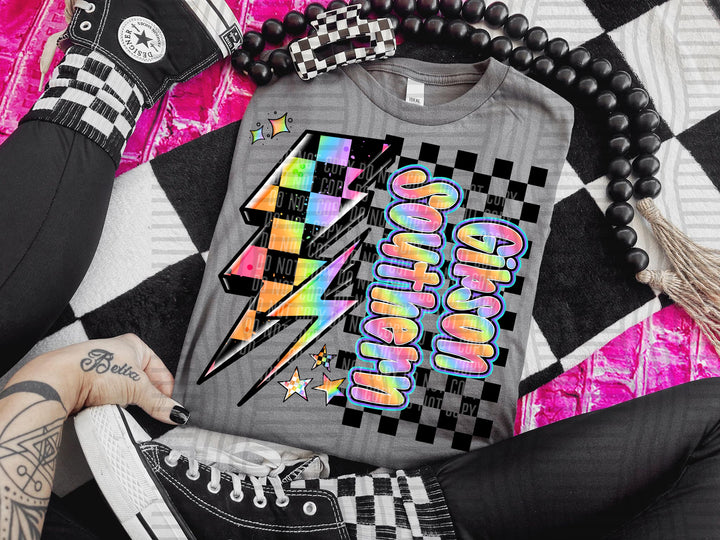 Youth Neon Side Bolt DTF Print