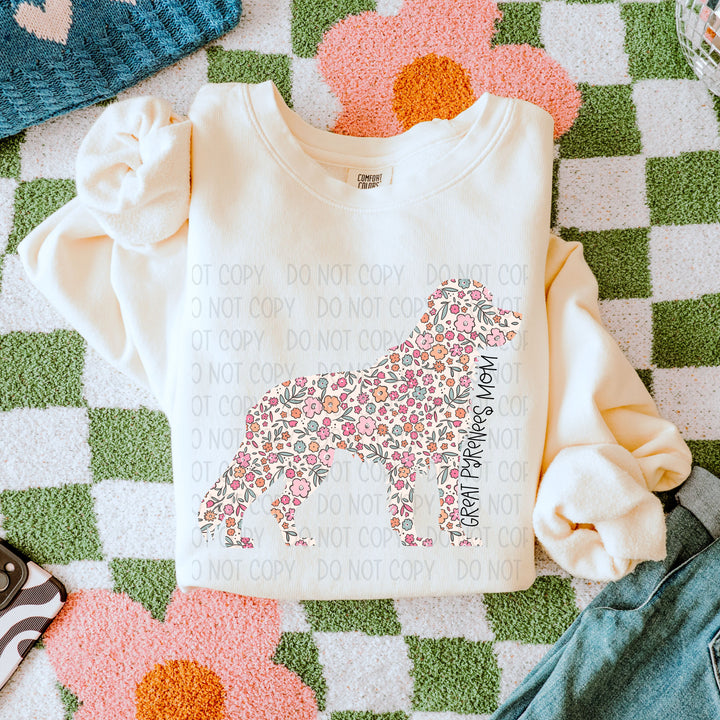 Dog Mom Floral DTF Print