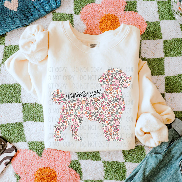 Dog Mom Floral DTF Print