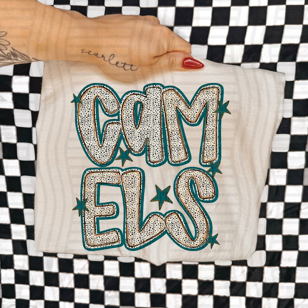 Teal Dotty DTF Print