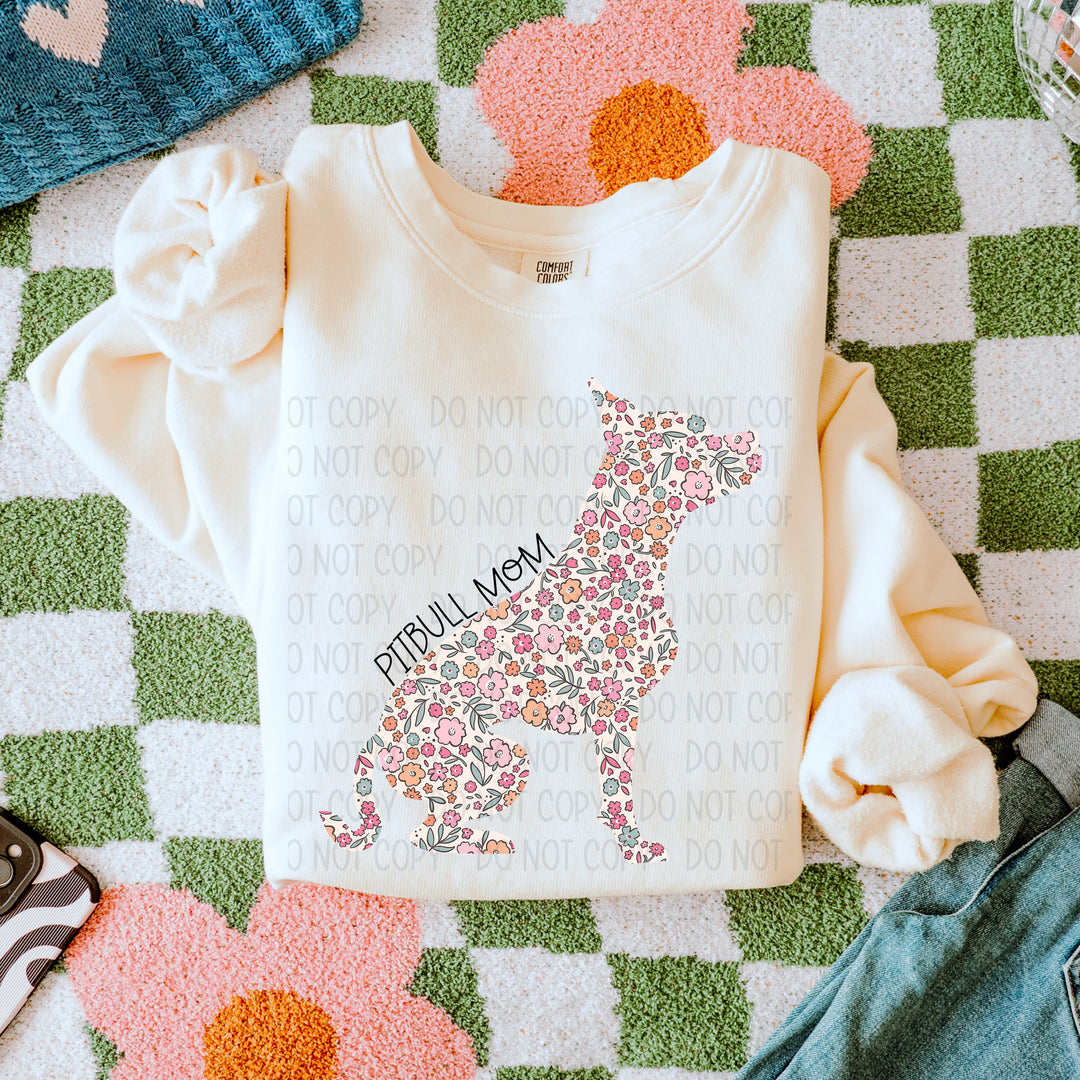 Dog Mom Floral DTF Print