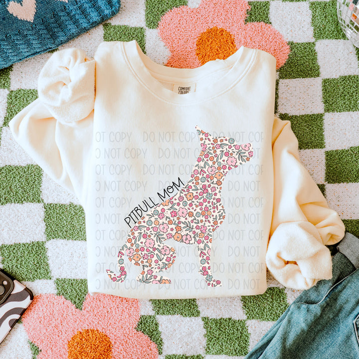 Dog Mom Floral DTF Print