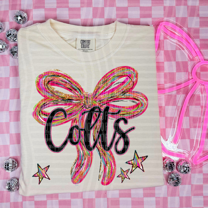 Whimsical Christmas Bows Mascots DTF Print