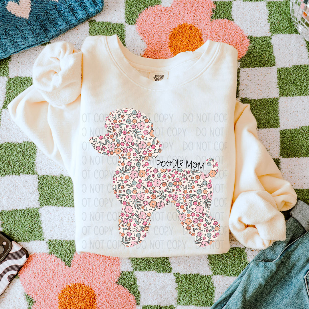 Dog Mom Floral DTF Print