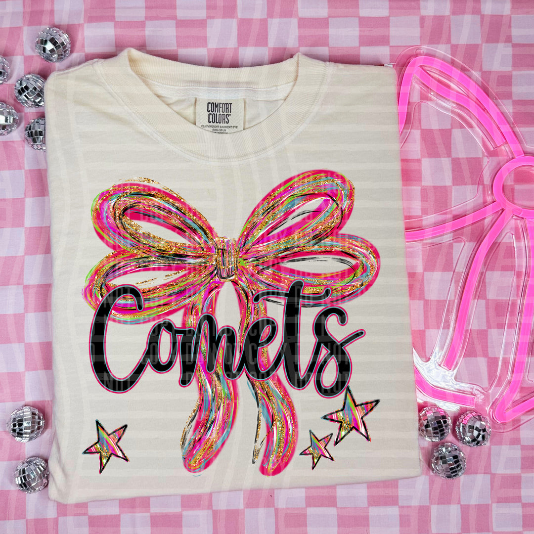 Whimsical Christmas Bows Mascots DTF Print