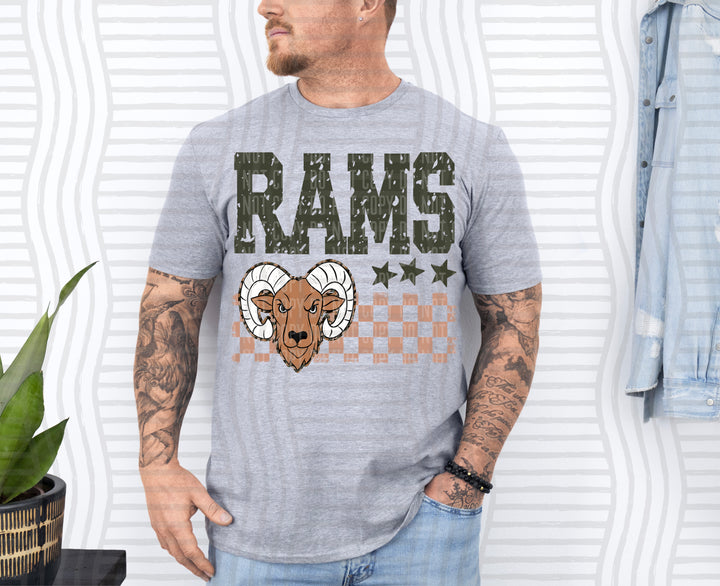 Camo Mascot Heads DTF Print